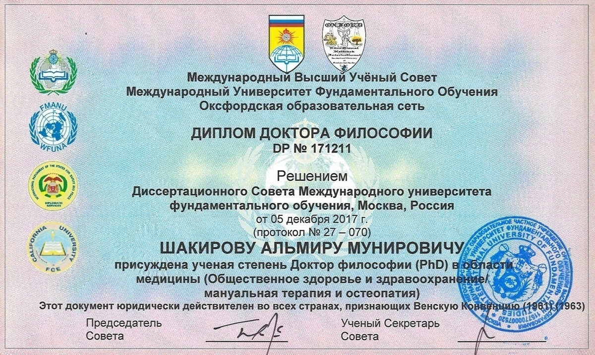 Диплом или сертификат Альмир Мунирович Шакиров — документ 21 из 22
